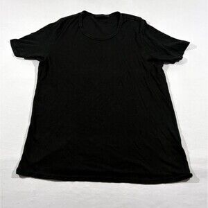 Jenni Kayne Womens Black Cotton Crew Everyday Short Sleeve Basic USA T-Shirt M